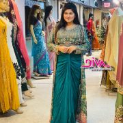 Fancy Draped Saree Gown