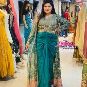 Fancy Draped Saree Gown