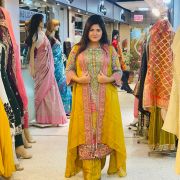 Gujarati Koti pattern dress