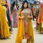 Gujarati Koti pattern dress