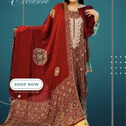 Pure Ajrak Printed Dress