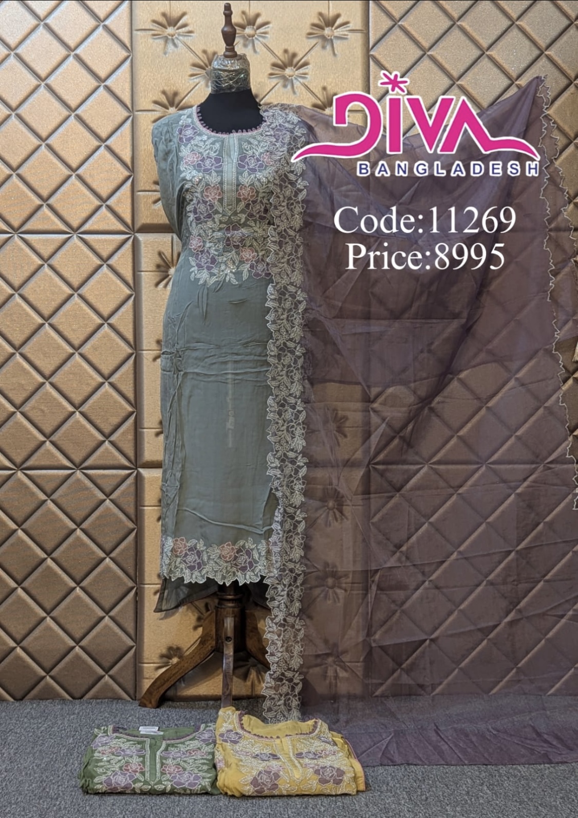 Delhi boutique Unstitched Dress  Diva Bangladesh