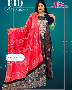 Ajrak printed dress