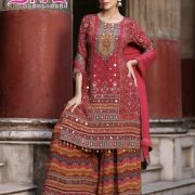 Ajrak printed dress