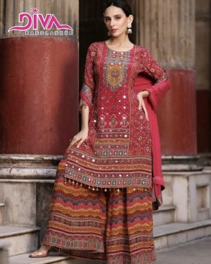 Ajrak printed dress