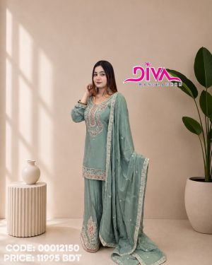 Premium Designer Wear Three Piece – Luxury Imported Collection 0012