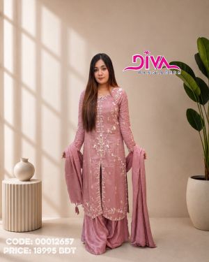 Premium Designer Wear Three Piece – Luxury Imported Collection 562