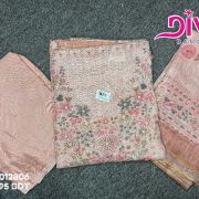 Indian Premium Floral Unstitched 3 Piece – Luxury  Edition 0056