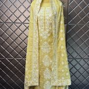🌸 Premium Indian Unstitched 3 Piece | Floral Heritage Luxury Edition 5561