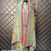 Indian Premium Floral Unstitched 3 Piece – Luxury  Edition 0051