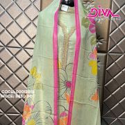 Indian Premium Floral Unstitched 3 Piece – Luxury  Edition 0051